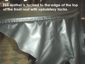 Close up of front tack edge