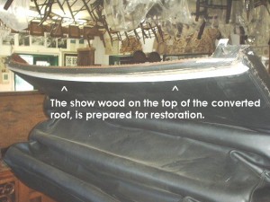 Converted roof prepared for restoration