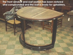 Front section ready for upholstery