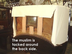 Muslim tacked around the back
