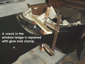 Repairing window ledge