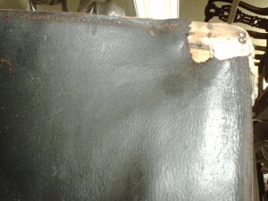 Torn Corner in leather