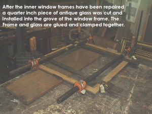 Window frame clamped